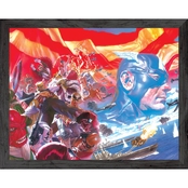 Marvel Captain America Montage Painting MDF Framed Print 20 x 16