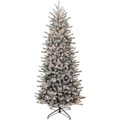 Gigi Seasons Astrid 9 ft. Flocked Pre-Lit Artificial Christmas Tree