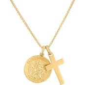 Esquire 14K Gold Over Sterling Silver St. Christopher Cross Pendant