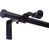Kenney 5/8 in. Double Curtain Rod Conversion Kit, Black