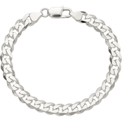 Sterling Silver 7.5mm Curb Chain Bracelet