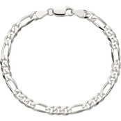 Sterling Silver 5.5mm Figaro Chain Bracelet