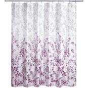 Allure Ombre Vine Floral Plum Shower Curtain