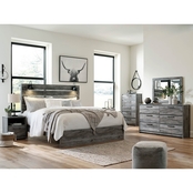 Signature Design by Ashley Baystorm Panel Bed 5 pc. Bedroom Set with Lights