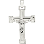 Sterling Silver Polished Crucifix Charm