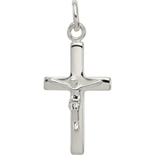 Sterling Silver Polished Crucifix Cross Charm