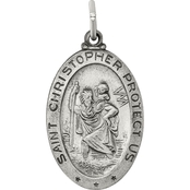 Sterling Silver Saint Christopher Medal Charm
