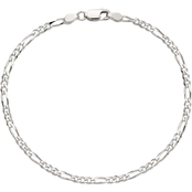 Sterling Silver 2.85mm Figaro Chain Bracelet