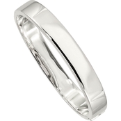 Sterling Silver 9.75mm Hinged Bangle