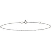 Sterling Silver 10 in. Diamond-Cut Anklet