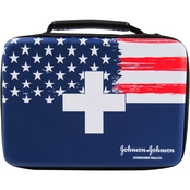 Johnson & Johnson American Flag Pattern First Aid Kit Shell