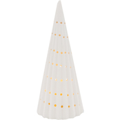Gigi Seasons 9 in. Ceramic Cone Style Christmas Tree with LED Lights