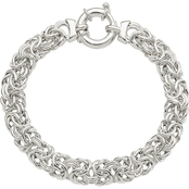 Sterling Silver Polished Byzantine Link Bracelet