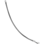 Sterling Silver Rhodium Plated 4.5mm Corona Chain Bracelet