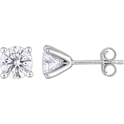 Sofia B. Sterling Silver 2 CTW Moissanite Solitaire Stud Earrings