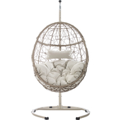 Crosley Cleo Wicker Hanging Egg Chair with Stand