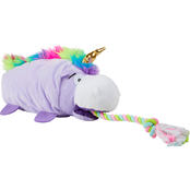 Leaps & Bounds Magically Fun Unicorn Plush and Rope Dog Toy, Medium