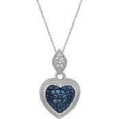 Sterling Silver 1/10 CTW Diamond Heart Pendant