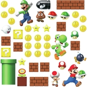 RoomMates Nintendo Super Mario Build a Scene Peel and Stick Wall Decals