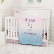 NoJo Sugar Reef Mermaid 4 pc. Nursery Crib Bedding Set