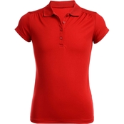 Nautica Girls Red Performance Polo Shirt