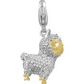 Animal's Rock 14K Gold Over Sterling Silver 1/10 CTW Diamond Sheep Charm Pendant