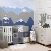 NoJo Mountain Patchwork 4 pc. Nursery Crib Bed Set