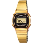 Casio Women's Daily Alarm Gold Tone Digital Watch LA670WGA-1