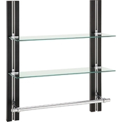 Neu Home Deluxe Tempered Glass Shelf with Towel Bar