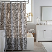 Bath Bliss Abstract Design PEVA Shower Curtain
