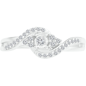 Sterling Silver 1/6 CTW Diamond Promise Ring