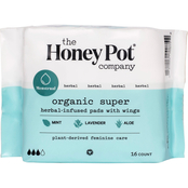 The Honey Pot Super Herbal Infused Menstrual Pads with Wings 16 ct.