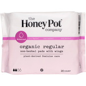 The Honey Pot Regular Non Herbal Menstrual Pads with Wings 20 ct.