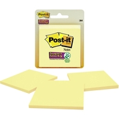 Post-it Super Sticky Notes, 3 X 3 in. Canary Yellow 3 Pk.