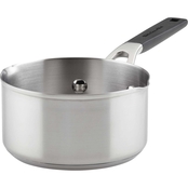 Kitchen Aid Stainless Steel 1 qt. Saucepan with Spouts