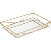 Home Details Large Geometric Mirrored Vanity Tray