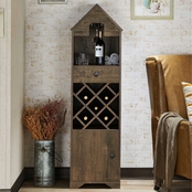 Furniture of America Carson Rustic Wood Wine Rack