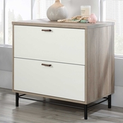 Sauder Anda Norr Wood Lateral File Cabinet with White Accents