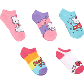 Hello Kitty Girls No Show Rainbow Socks 5 pk.