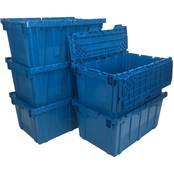 Uboxes Storage and Packing Plastic 27 in. x 17 in. x 12 in. Crate with Flip Lid