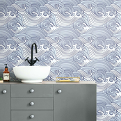 RoomMates Asian Waves Peel & Stick Wallpaper