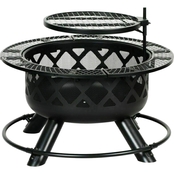Heatmaxx 32 in. Wood Fire Pit and Grill