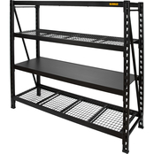 DeWalt 6 ft. Tall Black Frame 4 Shelf Industrial Storage Rack