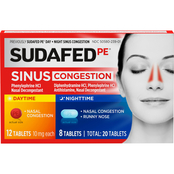 Sudafed Pe Congestion Day and Night Tablets 20 ct.