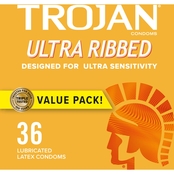 Trojan Ultra Ribbed Condoms for Ultra Stimulation 36 ct.
