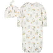 Gerber Infants Gown and Cap 2 pc. Set, Size 0-6 Months