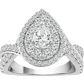 10K White Gold 1 1/2 CTW Diamond Engagement Ring