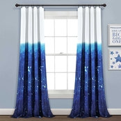 Lush Decor Make-A-Wish Space Star Ombre Window Curtain Panels Set