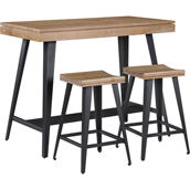 Simply Perfect Knotty Oak Bar Table and Stools