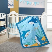 Grand Avenue Baby Shark 3 Piece Crib Bedding Set 33 x 42